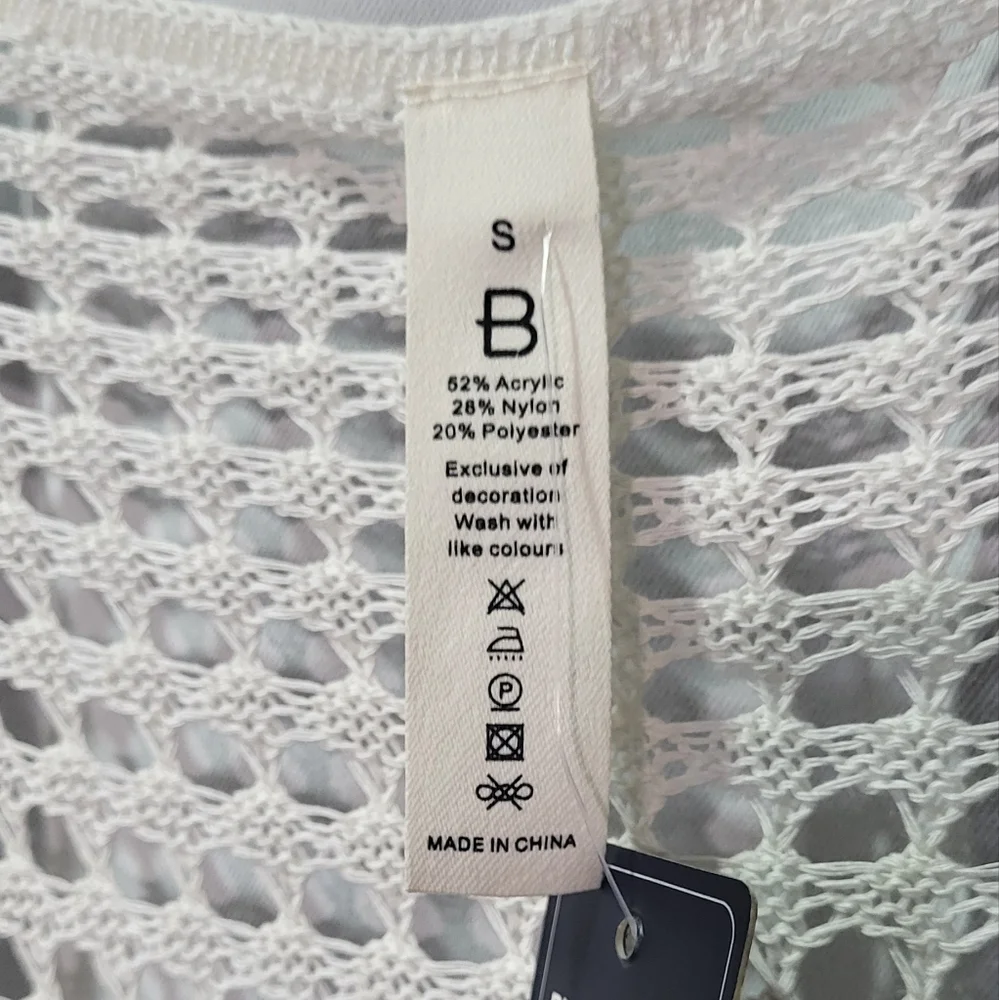Blooming Jelly Womens NWT White Crochet Cover Up Midi Dress Bell Sleeve Sz Small - Picture 2 of 5
